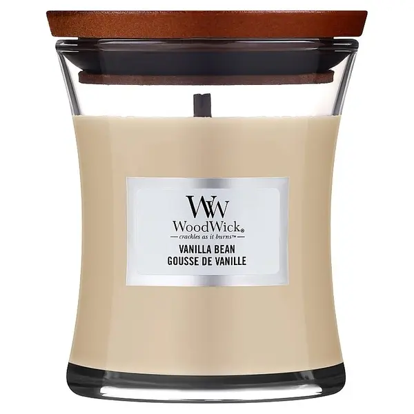 WoodWick Vanilla Bean Lumânare aromată cu fitil din lemn Volum 609.5 g