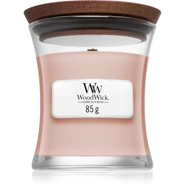 Woodwick Vanilla & Sea Salt lumânare parfumată cu fitil din lemn 85 g