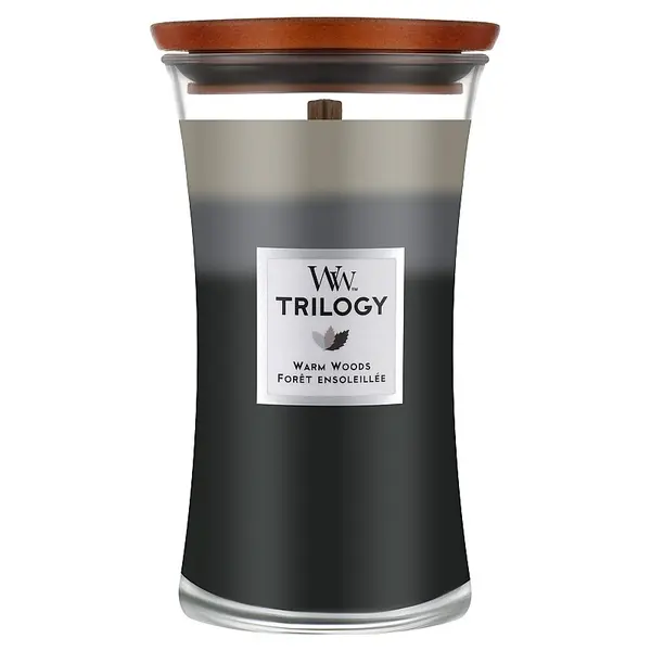 WoodWick Warm Woods Lumânare aromată cu fitil din lemn Volum 609.5 g