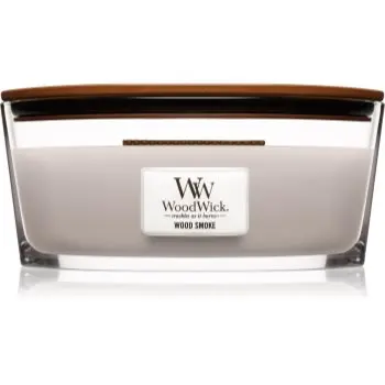 Woodwick Wood Smoke lumânare parfumată cu fitil din lemn (hearthwick)