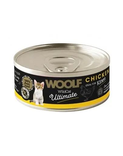 WOOLF Wild Cat Ultimate Kitten Chicken Pate 85g hrană cu pui pentru pisoiași