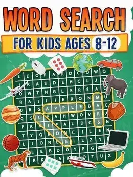 Word Search for Kids Ages 8-12 100 Fun Word Search Puzzles Kids Activity Book Large Print Paperback, Paperback/Rr Publishing