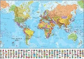 World political laminated, Sheet Map/***