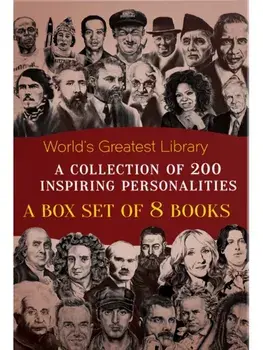 World's Greatest Library : A Collection of 200 Inspiring Personalities. Boxset of 8 Biographies, Hardback/***