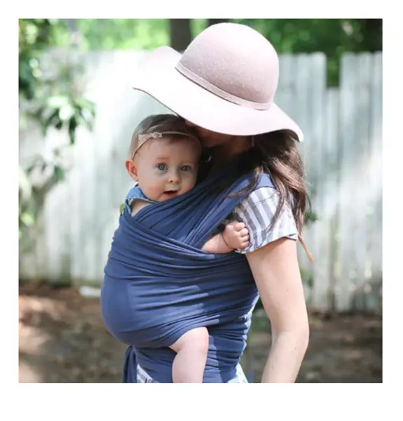 Wrap elastic pentru bebelusi, Albastru