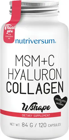 Wshape MSM + C Hyaluron Collagen, 120 capsule, Nutriversum