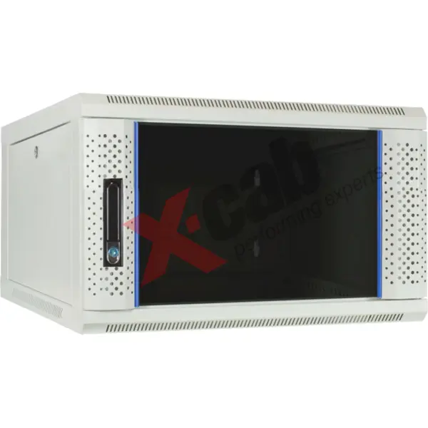 XCAB Cabinet metalic de perete 19, tip rack wallmount, 6U 600x600 mm, Xcab S Gri