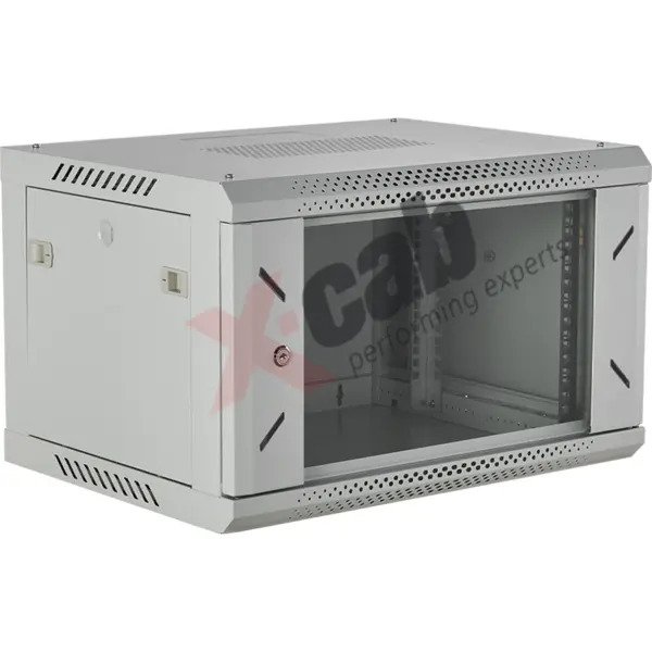 XCAB Cabinet metalic de perete 19, tip rack wallmount, 6U 600x450 mm, Xcab Gri