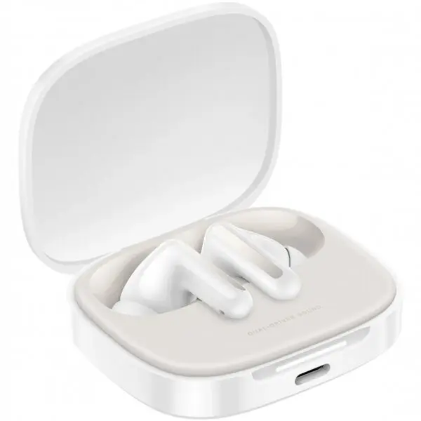 Xiaomi Casti True Wireless Xiaomi Redmi Buds 6, Bluetooth 5.4, Sunet Hi-Fi, Microfon dublu, ANC cu AI, Alb