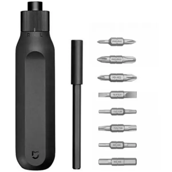 Xiaomi Surubelnita de precizie cu clichet Xiaomi Mi 16-in-1 Ratchet Screwdriver BHR4779GL, 8 biti cu capat dublu, otel S2, Negru