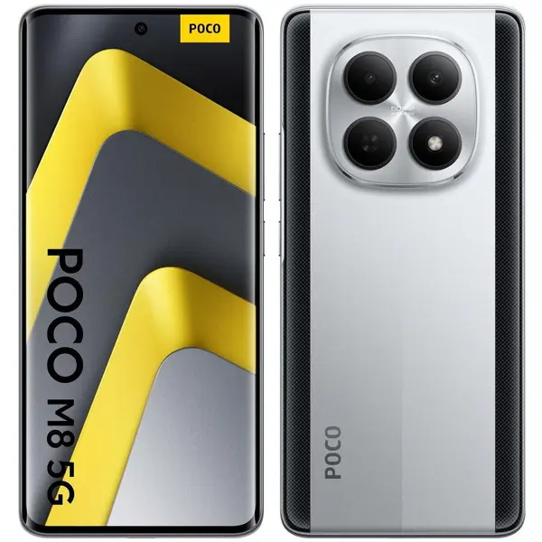 Xiaomi Telefon Mobil Poco M8, 5G, 8GB RAM, 512GB, Dual SIM, Argintiu