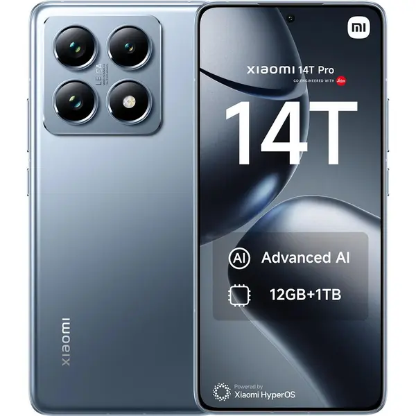Xiaomi Telefon mobil Xiaomi 14T Pro, 12GB RAM, 512GB, 5G, Albastru