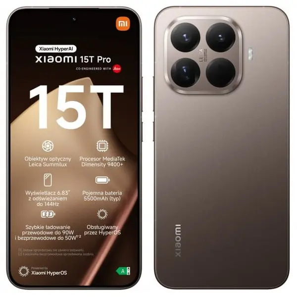 Xiaomi Telefon mobil Xiaomi 15T Pro, 12GB RAM, 1024GB, 5G, Dula SIM, Auriu Mocha