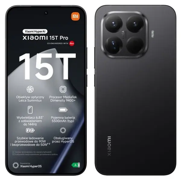 Xiaomi Telefon mobil Xiaomi 15T Pro, 12GB RAM, 512GB, 5G, Dual SIM, Negru
