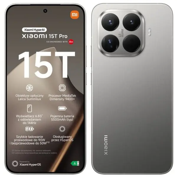 Xiaomi Telefon mobil Xiaomi 15T Pro, 12GB RAM, 512GB, G, Dual SIM, Gri