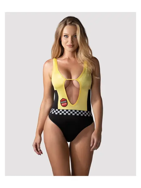 XL/2XL - Costum trendy Rallien Negru-Galben