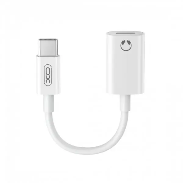 XO Design Adaptor Audio USB-C - Lightning XO Design NB-R268B, Alb