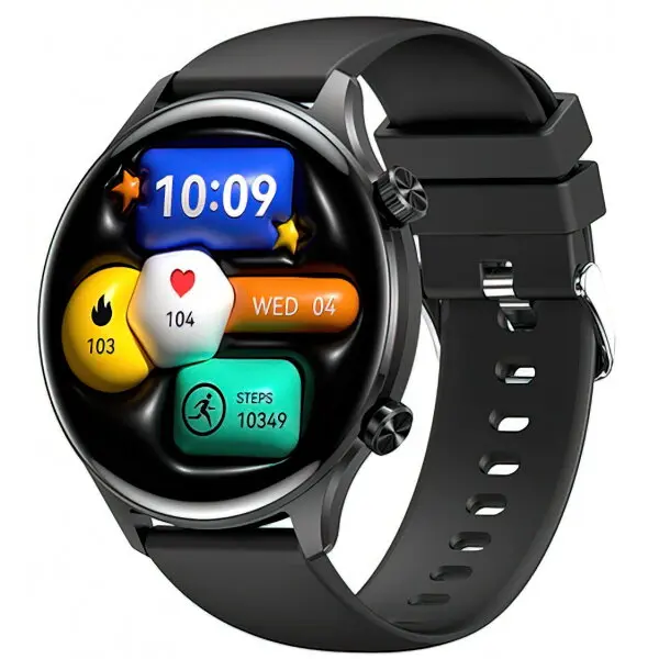 XO Design Smartwatch XO Design J14 Call, Ecran IPS 1.75, Bluetooth, Functii sport si sanatate, Rezistent la apa si praf, Android/iOS, Negru