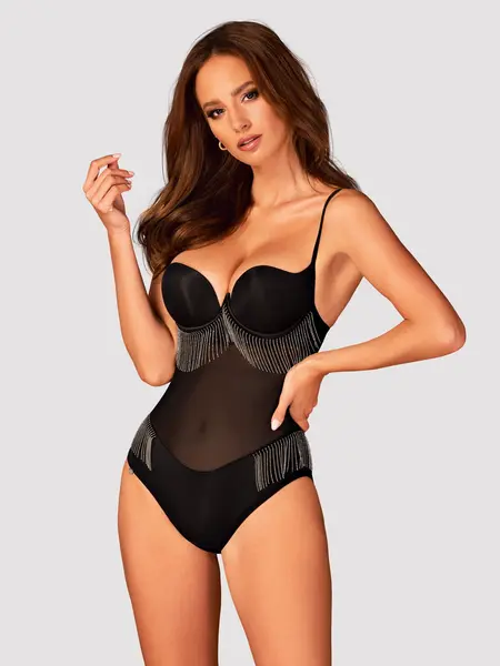 XS/S - Body inedit cu super push-up Milladis Negru