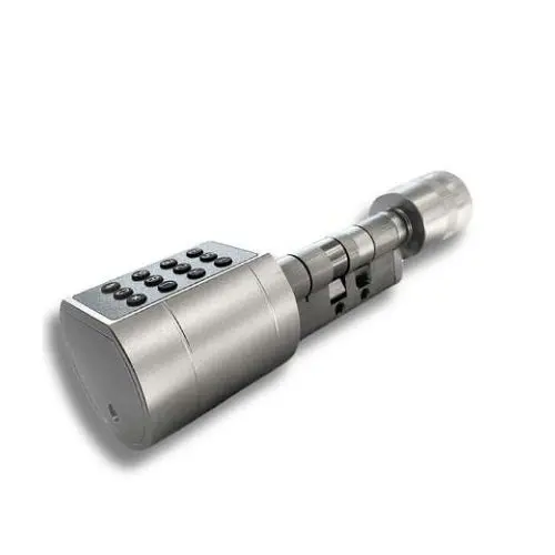 Yala Cilindru Smart PORTLAND 65 Silver cu Cod PIN, Card RFID, Bluetooth, WiFi si Cheie, SMP-PORTLAND-65MM-SI
