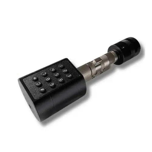 Yala cilindru smart PORTLAND 75 cu PIN, Card RFID, Bluetooth, WiFi si cheie mecanica, negru, SMP-PORTLAND-75MM-BL