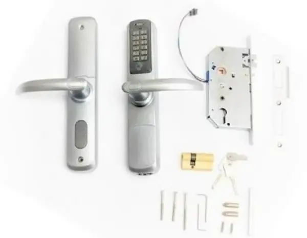 Yala electromagnetica cu maner acces cod sau cartela si cheie, dreapta, DLA-5500-PW-R