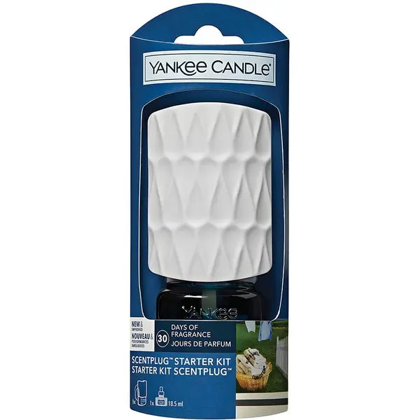 Yankee Candle Clean Cotton Organic Pattern Scent Plug Starter Kit