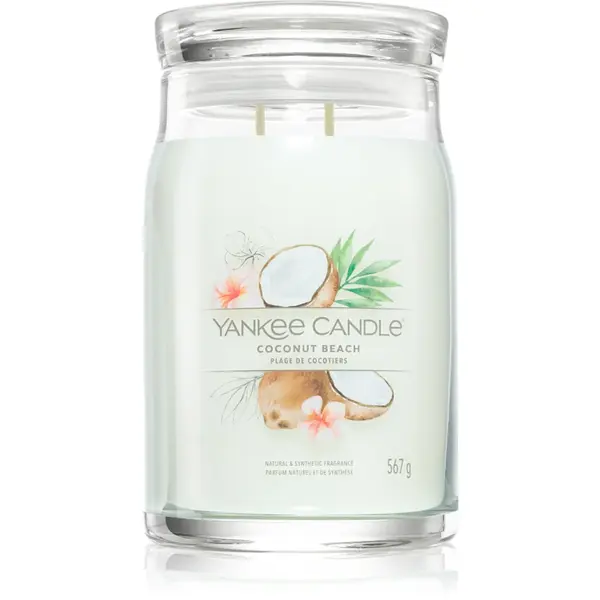 Yankee Candle Coconut Beach lumânare parfumată Signature 567 g