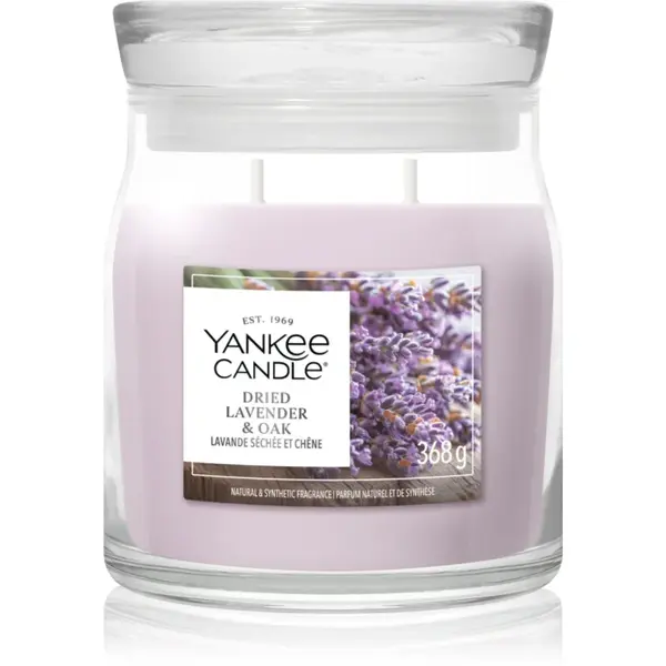 Yankee Candle Dried Lavender & Oak lumânare parfumată 368 g