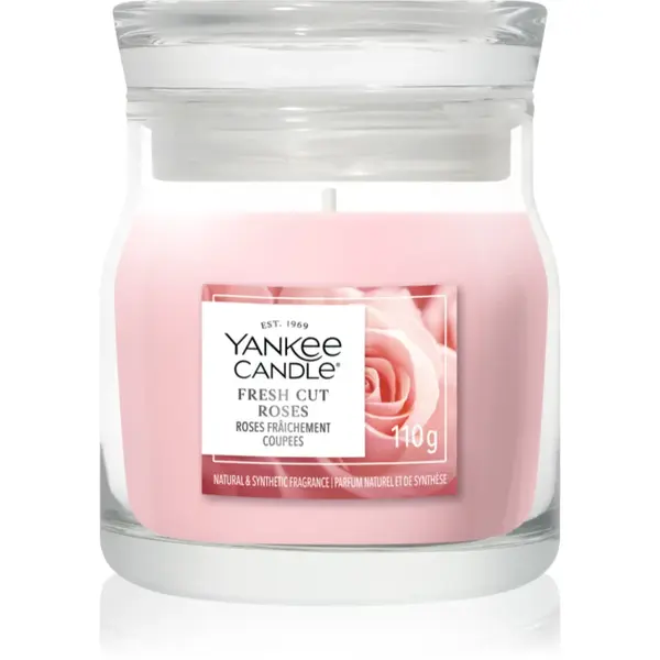 Yankee Candle Fresh Cut Roses lumânare parfumată Signature 110 g