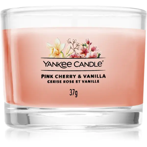 Yankee Candle Pink Cherry & Vanilla lumânare votiv glass 37 g