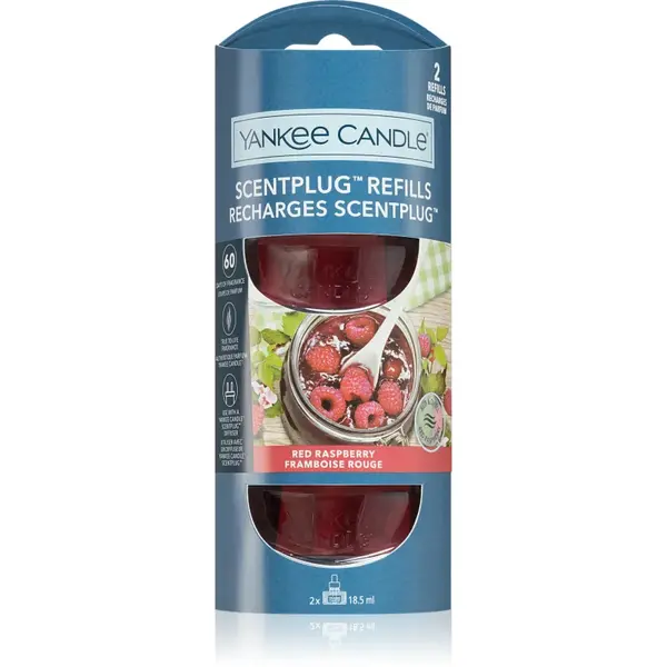 Yankee Candle Red Raspberry rezervă pentru difuzorul electric 2x18.5 ml
