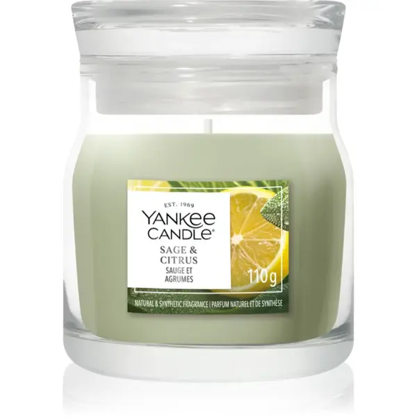 Yankee Candle Sage & Citrus lumânare parfumată Signature 110 g