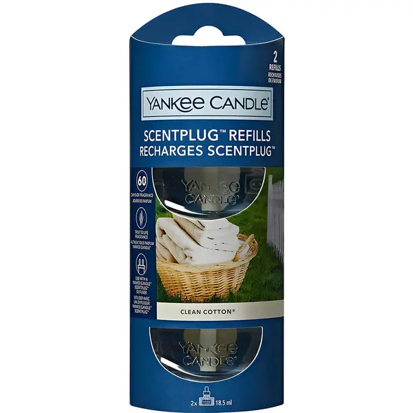 Yankee Candle Scent Plug Refill 2×18.5ml - Clean Cotton