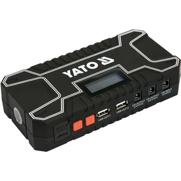 Yato Acumulator extern Yato YT-83082, pentru pornire motor si incarcare, 12000 mAh, Li-Ion, tensiune alimentare 3.7 V, Negru