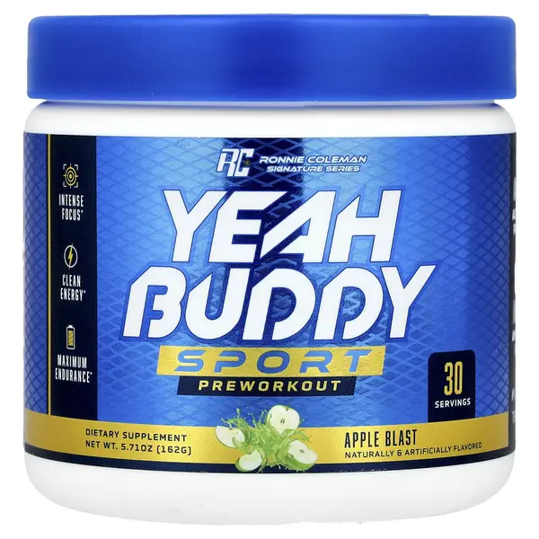 Yeah Buddy Sport Pre-Workout, Apple Blast, 162 g, Ronnie Coleman
