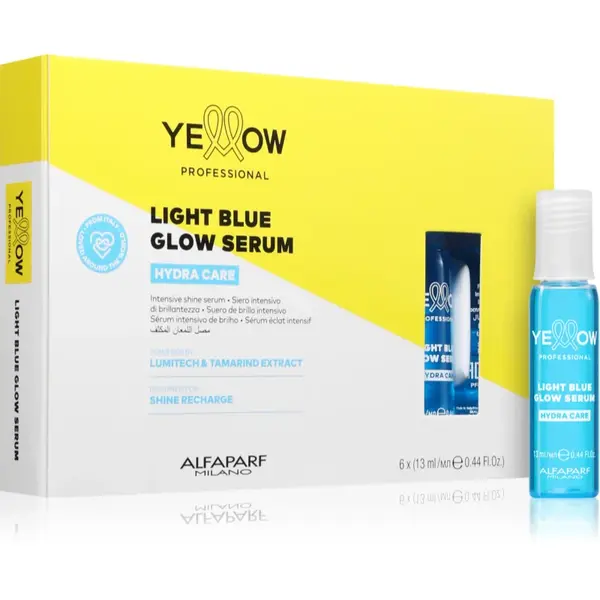 Yellow Professional Hydra Care Light Blue Serum ser cu efect iluminator pentru toate tipurile de păr 6x13 ml