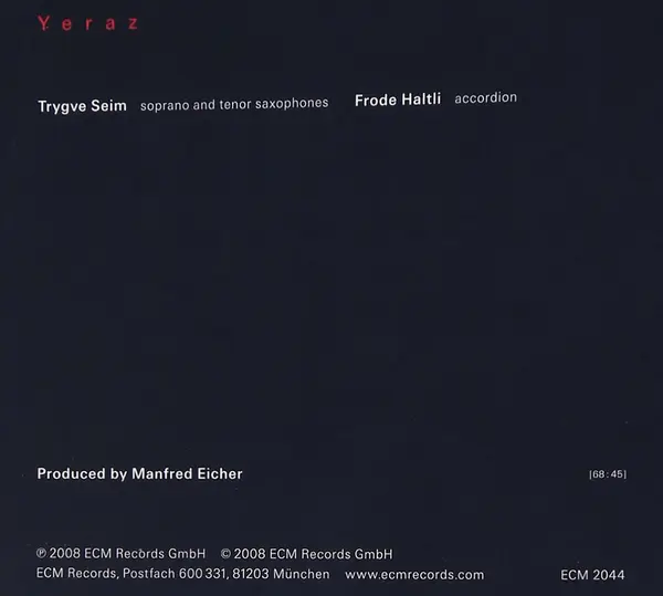 Yeraz | Trygve Seim, Frode Haltli