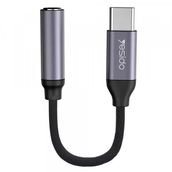 Yesido Adaptor Audio USB-C - 3.5mm Yesido YAU19, Negru
