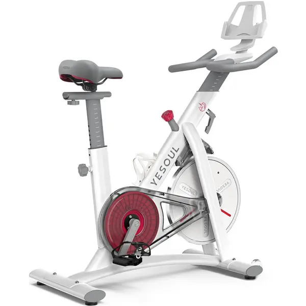 YESOUL Bicicleta spinning smart Yesoul S3, rezistenta magnetica, bluetooth, greutate maxima utilizator 120 kg, alb