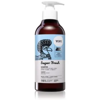 Yope Daily Heroes Fresh Shampoo Fresh Grass sampon revigorant pentru par si scalp gras