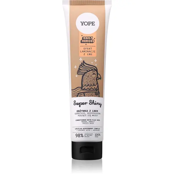 Yope Daily Heroes Super Shiny balsam stralucire pentru parul ondulat si cret 170 ml