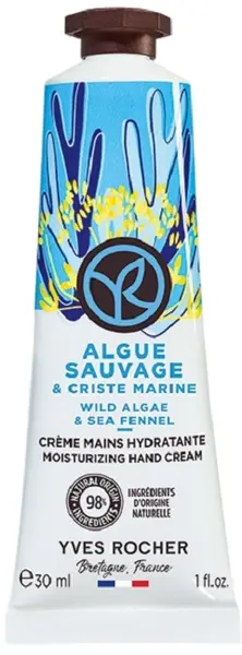Yves Rocher Bain Nature Cremă de mâini, alge sălbatice, 30 ml