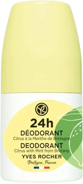 Yves Rocher Bain Nature Deodorant roll-on 24H, lămâie și mentă, 50 ml