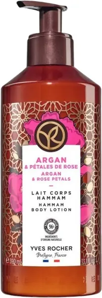 Yves Rocher Bain Nature Lapte de corp, argan și trandafir, 390 ml