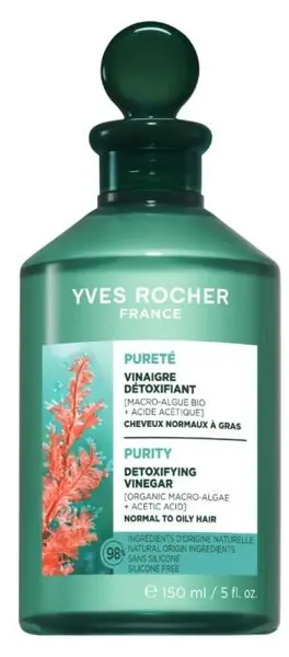 Yves Rocher Purity Ser detoxifiant pentru păr cu oțet, 150 ml