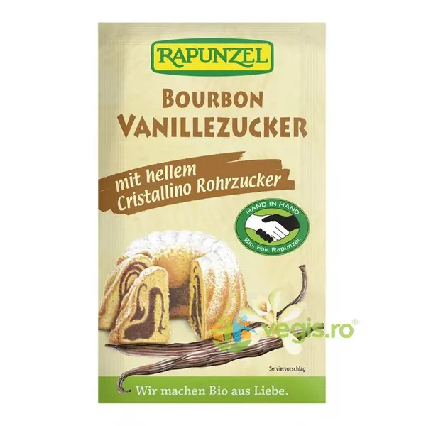 Zahar Alb cu Vanilie Bourbon Ecologic/Bio 4x8g