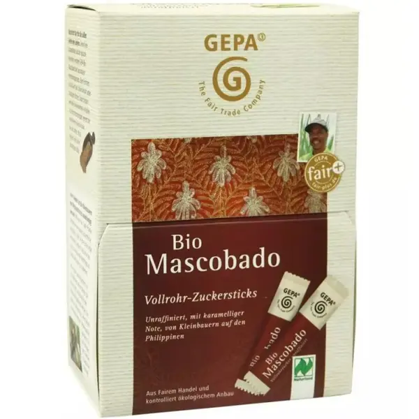 Zahar Bio Integral din Trestie Mascobado, 50 Pliculete x 3 g, 150 g, Gepa