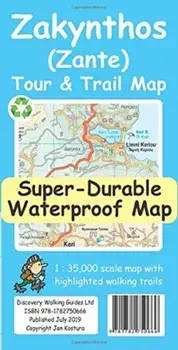 Zakynthos (Zante) Tour & Trail Map, Sheet Map/Jan Kostura