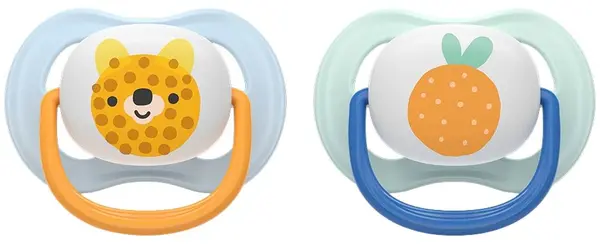 Zalăgălki Philips Avent - Ultra Air, 0-6 luni, cu cutie, 2 bucăți, fruct/ursuleț
